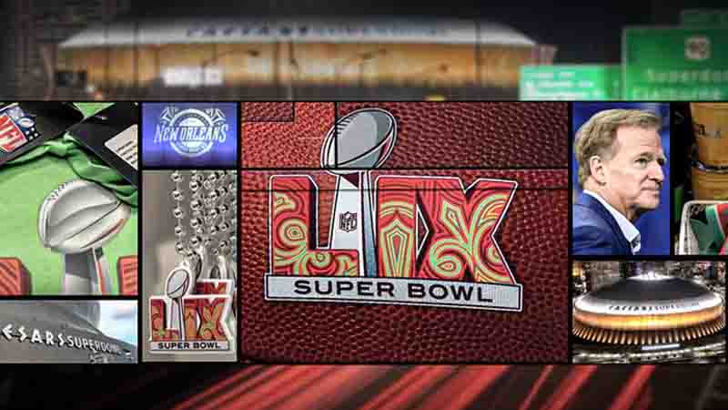 Super Bowl LIX graphic board